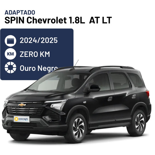 Spin Chevrolet 1.8L AT LT 2024/2025 Ouro Negro - Adaptado Cavenaghi